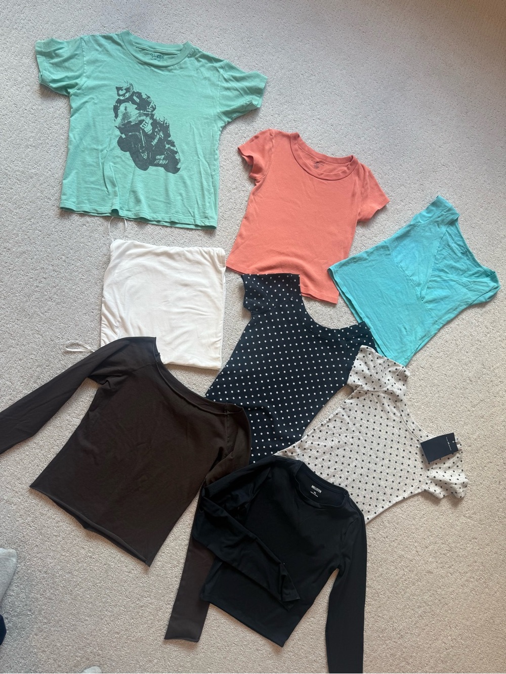 Brandy Melville Pale Yellow Off-the-Shoulder Short Sleeve Top